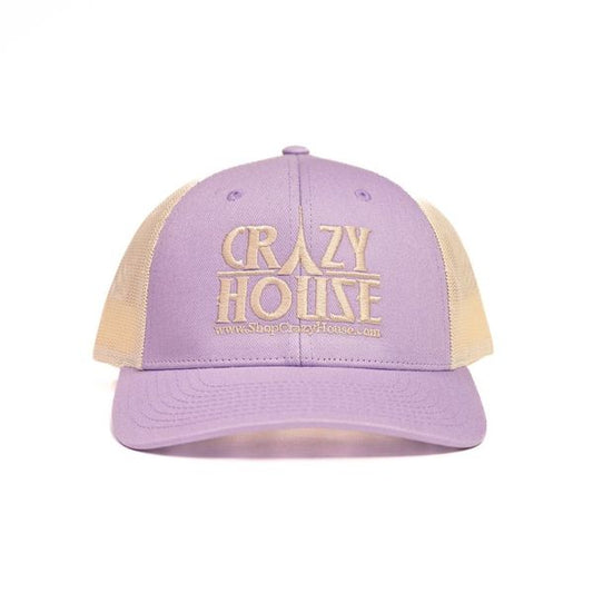 Lilac Trucker Snapback With Crazy House Stitching