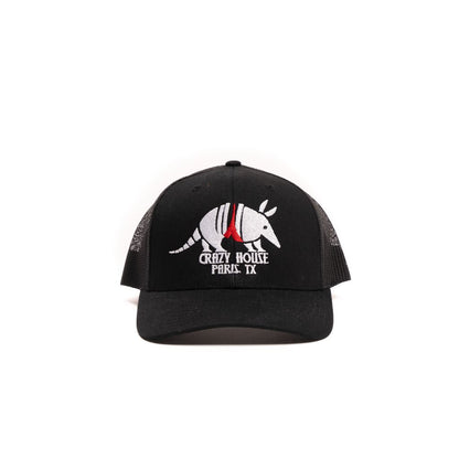 Crazy House Unisex Black Snapback with Armadillo Stitching - Crazy House Western Wear