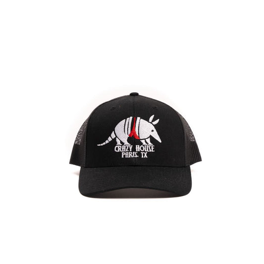 Crazy House Unisex Black Snapback with Armadillo Stitching - Crazy House Western Wear