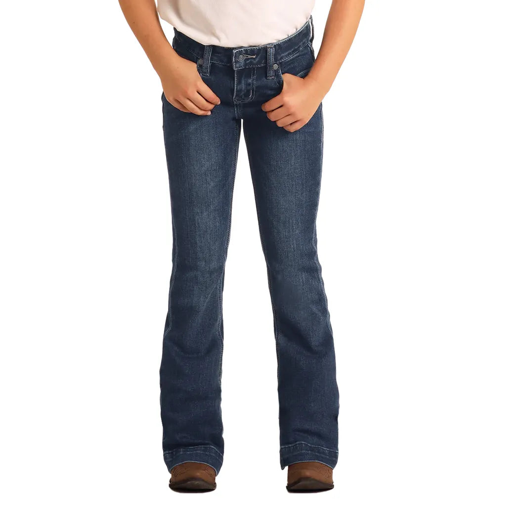 Girl's Rock & Roll Trouser in Dark Vintage G5F1702