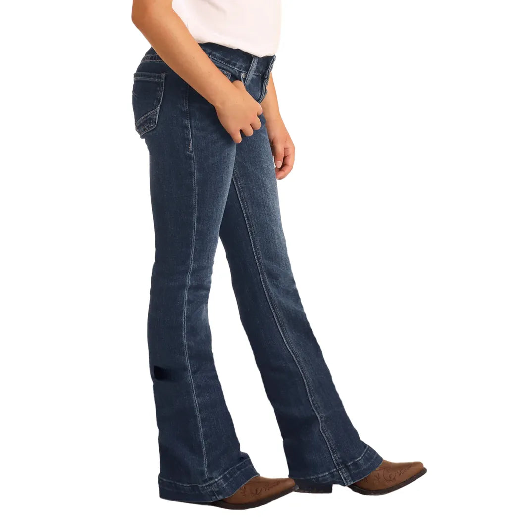 Girl's Rock & Roll Trouser in Dark Vintage G5F1702