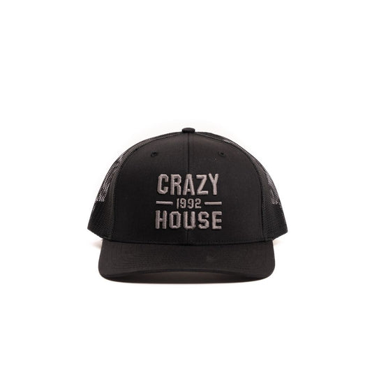 Crazy House Unisex Black Mesh Cap with Grey Stitching - Crazy House Western Wear
