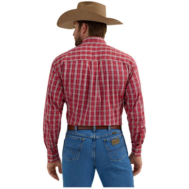Men's Wrangler® George Strait™ Long Sleeve Button Down Two Pocket Shirt 112356635 - Crazy House Western Wear