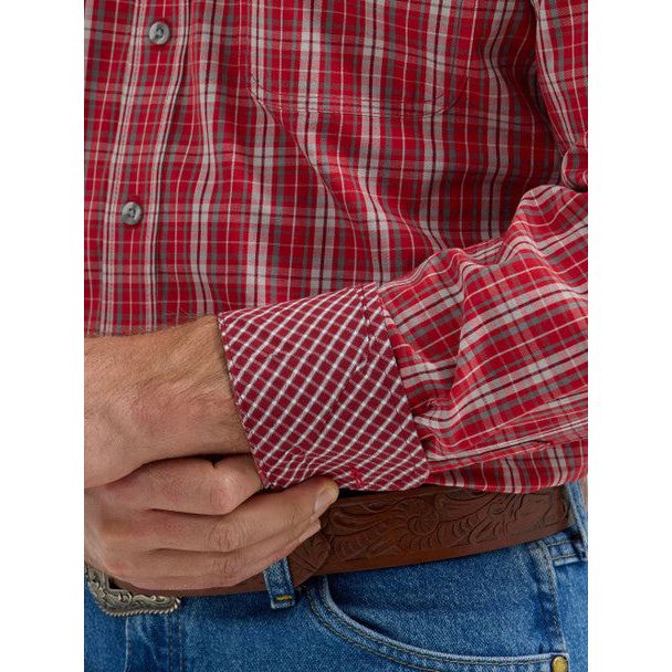 Men's Wrangler® George Strait™ Long Sleeve Button Down Two Pocket Shirt 112356635 - Crazy House Western Wear