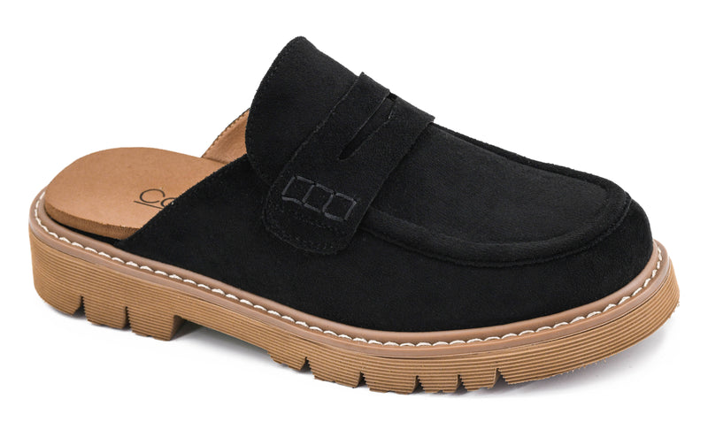 Corky's Women's Black Suede Get Lucky Slip on Shoes