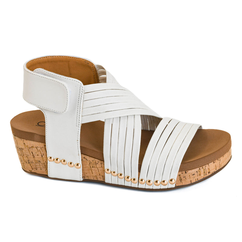 Women's Corky's Ivory "Good For You" Wedge Sandals 41-0706-IVRY