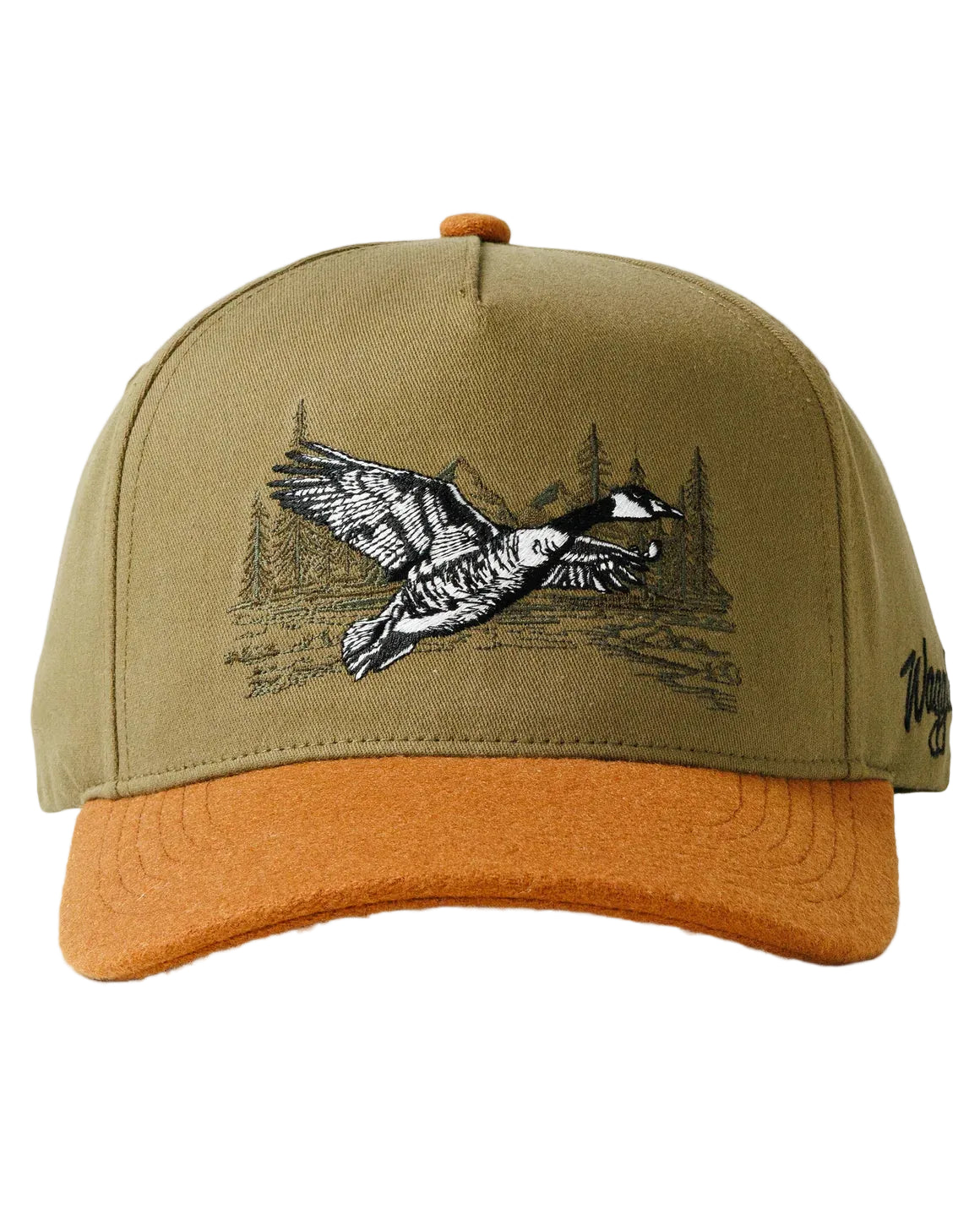 Waggle Men's Green/Orange Goose Chase Wool Brim Hat 