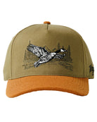 Waggle Men's Green/Orange Goose Chase Wool Brim Hat 