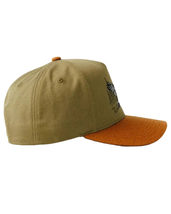 Waggle Men's Green/Orange Goose Chase Wool Brim Hat 