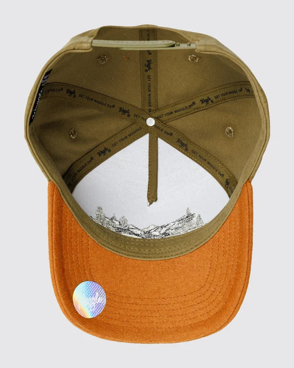 Waggle Men's Green/Orange Goose Chase Wool Brim Hat 