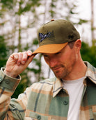 Waggle Men's Green/Orange Goose Chase Wool Brim Hat 