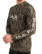Huk Men's Oak Bottomland Mossy Oak Pursuit Performance Crew H1200610-922