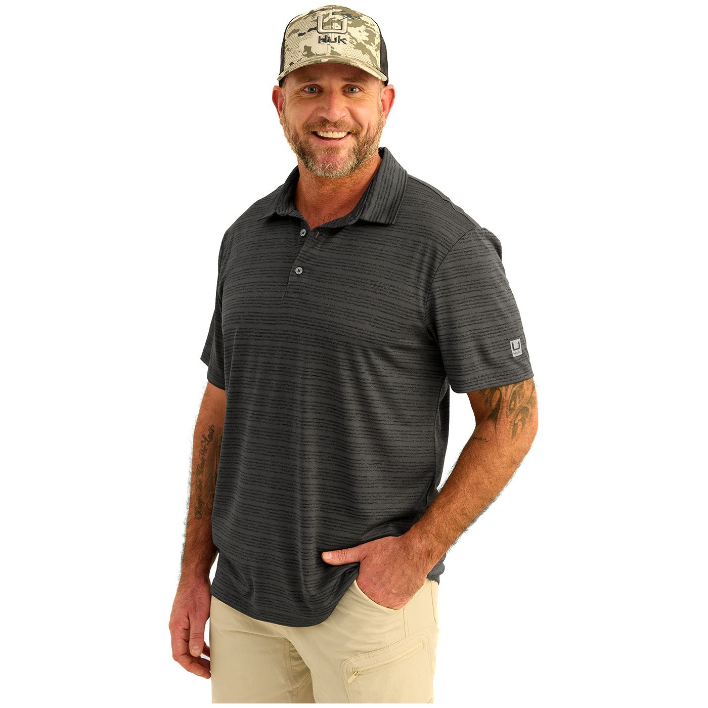 Men's Huk Pursuit Performance Polo H1200633-001 - Crazy House Western Wear
