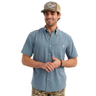 Men's Huk Stormy Blue Kona Button-Down Shirt H1500154-415