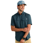 Men's Huk Sea Storm Tide Point Short Sleeve Button-Down H1500171-408