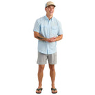 Men's Huk Coastal Drift Tide Point Short Sleeve Button-Down H1500171-425