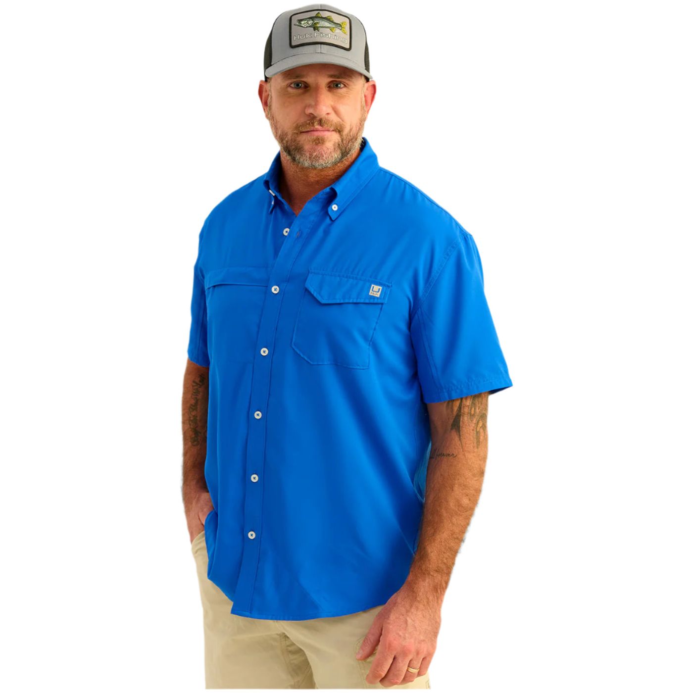 Men's Huk Tide Point Short Sleeve Button-Down H1500171-460