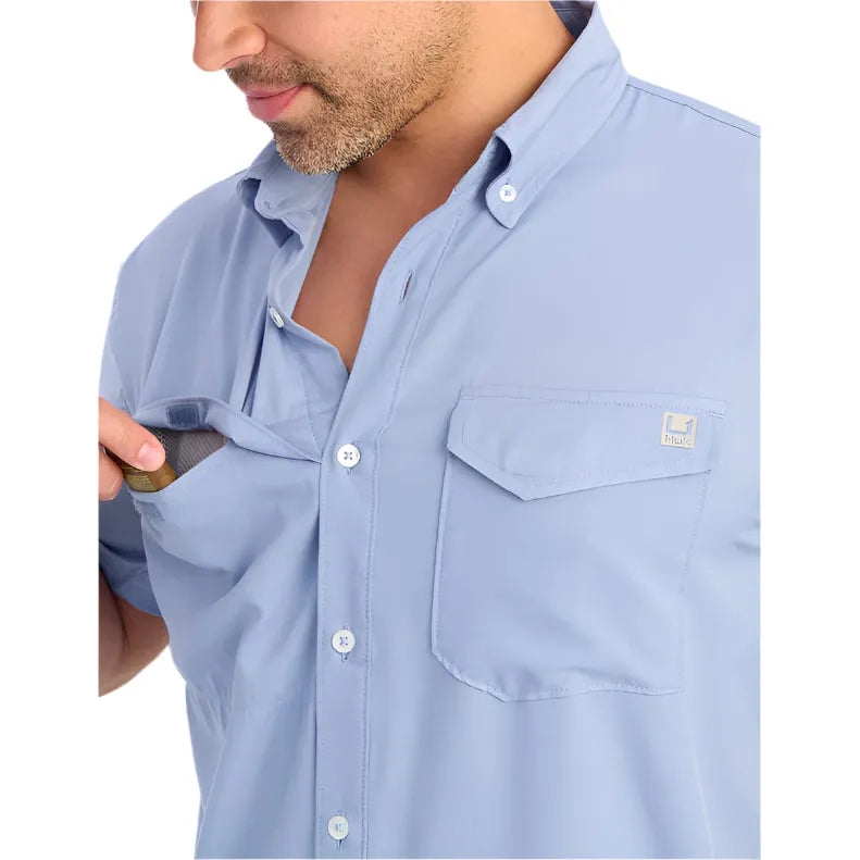 Men's Huk Tide Point Short Sleeve Button-Down H1500171-462 - Crazy House Western Wear