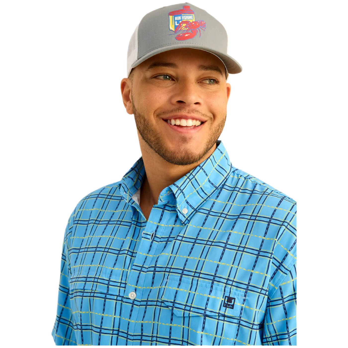 Men's Huk Tide Point Short Sleeve Button-Down H1500220-420 - Crazy House Western Wear