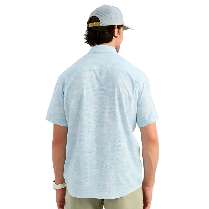 Men's Huk Coastal Drift Camo Tide Point Short Sleeve Button-Down H1500220-425