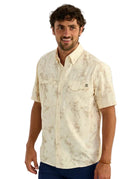 Huk Men's Egret Camo KC Tide Point Short Sleeve Button-Down H1500221-106