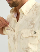 Huk Men's Egret Camo KC Tide Point Short Sleeve Button-Down H1500221-106