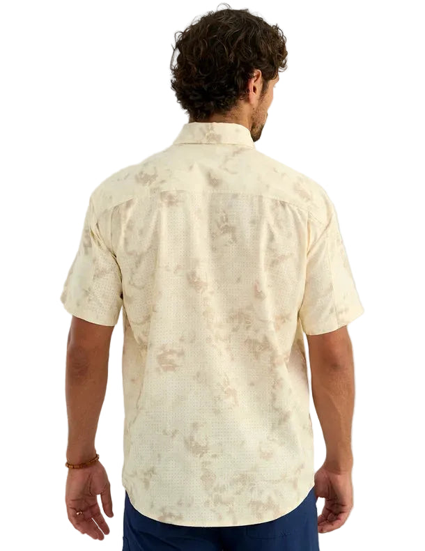 Huk Men's Egret Camo KC Tide Point Short Sleeve Button-Down H1500221-106
