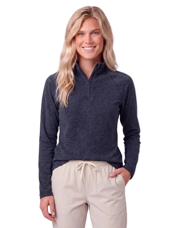 Huk Women's Sea Storm Heather Coldfront + Fleece Half-Zip H6130047-434