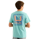 Boy's Huk Marine Blue Heather Rising Huk T-shirt H7100113-465