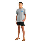 Boy's Huk Sharkskin Heather Kids Rodeo Bass T-shirt H7100119-062