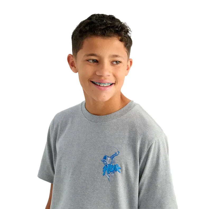 Boy's Huk Sharkskin Heather Kids Rodeo Bass T-shirt H7100119-062