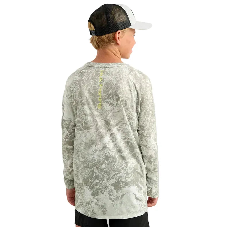 Boy's Huk Mossy Oak Seagrass Pursuit Performance Crew Shirt H7120103-383