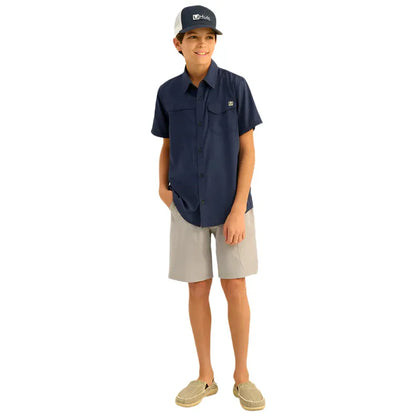 Boy's Huk Tide Point Short Sleeve Button Down H7150002-413 - Crazy House Western Wear