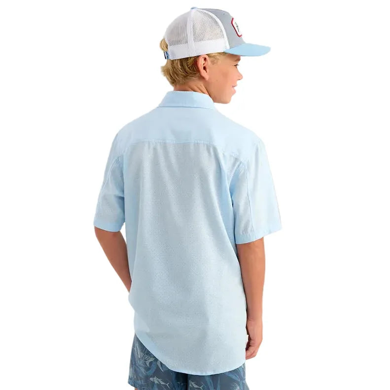 Boy's Huk Tide Point Short Sleeve Button Down Shirt H7150002-425