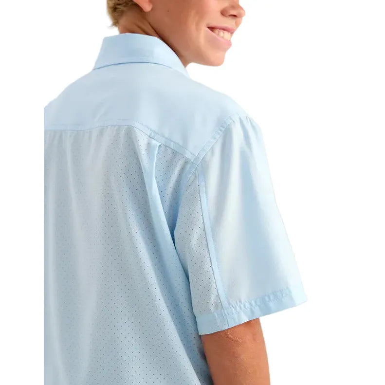 Boy's Huk Tide Point Short Sleeve Button Down Shirt H7150002-425