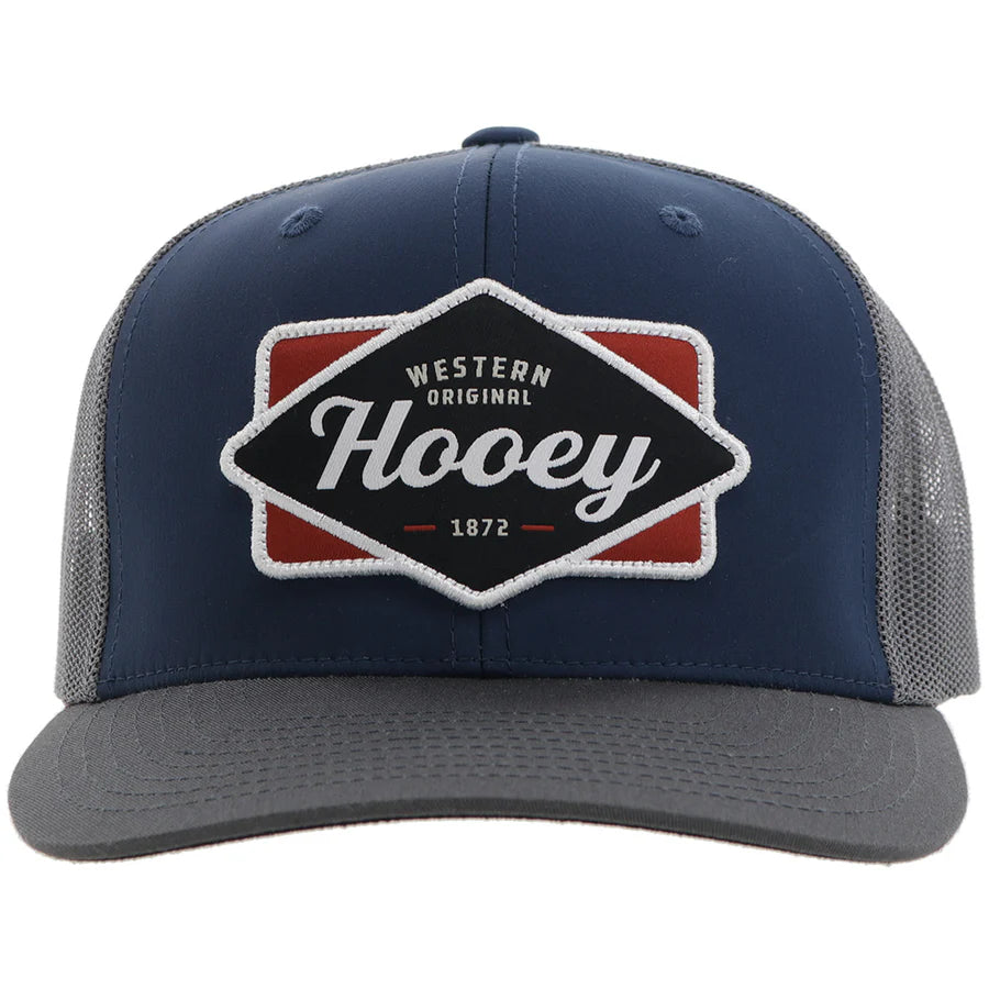 Men's Hooey "Diamond" Navy and Grey Cap 2422T-NVGY