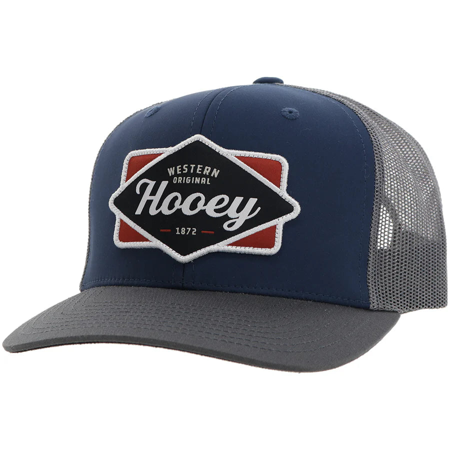 Men's Hooey "Diamond" Navy and Grey Cap 2422T-NVGY