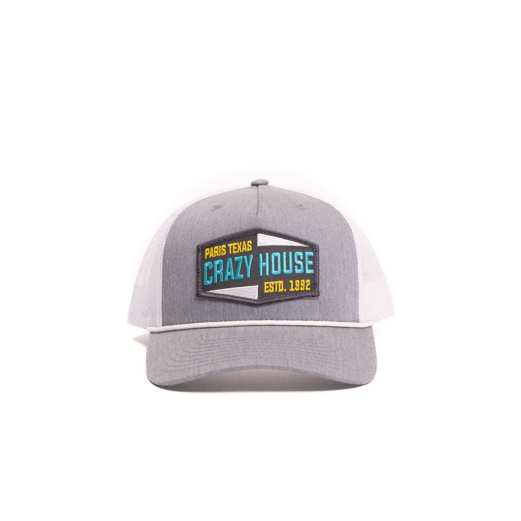 Crazy House Unisex Grey and White Snapback with est 1992 Patch - Crazy House Western Wear