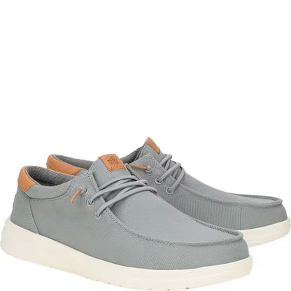 Men's Hey Dude Paul Canvas Monument Gray Casual Shoes 43151-1UM