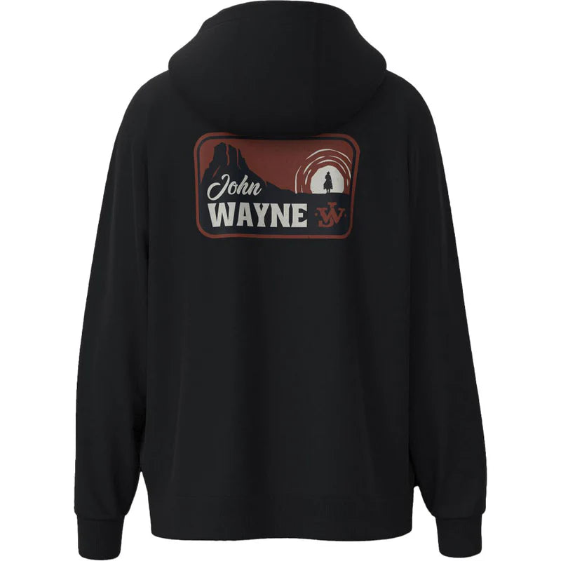 Men's Hooey "John Wayne" Black w/Red & White Logo Hoodie HH1381BK