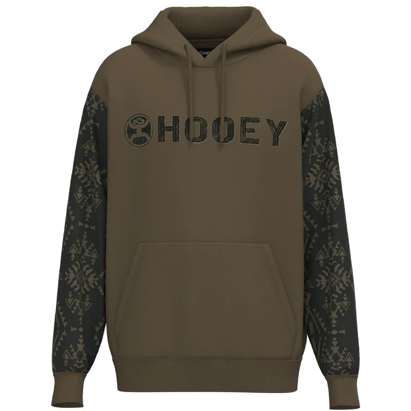 Men's Hooey "Legendary Hoody" Brown w/Aztec on Sleeves HH1333BRAZ