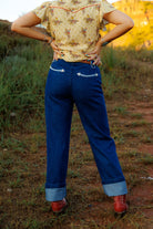 Howdy Hanny Women's Dark Wash Smiley Denim Jeans 