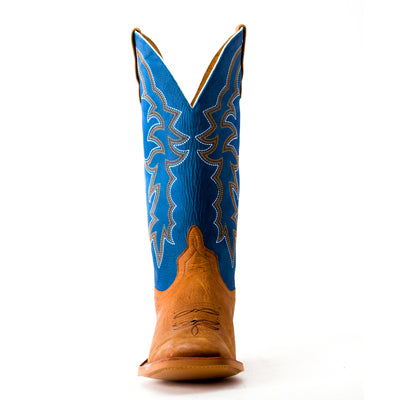 Men's Horsepower Pecan Barking Iron with 13" Sugared Blue Jeans Top HP1836 - Crazy House Western Wear