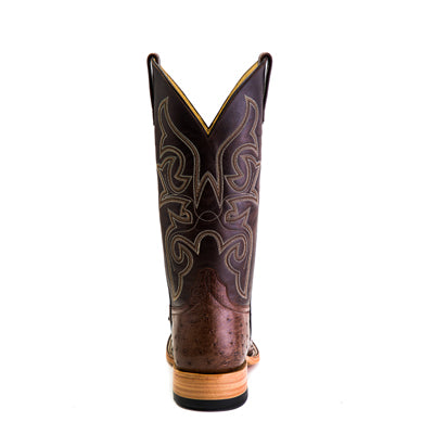 Men's Top Hand Kango Tobacco Full Quill Ostrich with 13" Chocolate Pull Up Top HP8001 - Crazy House Western Wear