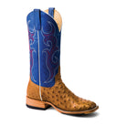 Men's Top Hand Antique Saddle Full Quill Ostrich with 13" Blue Sinsation Top HP8005 - Crazy House Western Wear