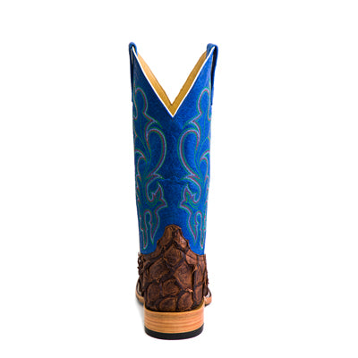 Men's Top Hand Cigar Matte Big Bass with 13" Royal Blue Sinsation Top HP8007 - Crazy House Western Wear