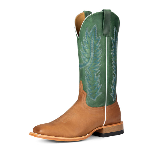 Men's Horse Power with 13" Green Top Boots HP8078 - Crazy House Western Wear