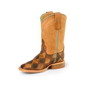Kid's Horse Power Crazy Train Patchwork with Honey Crazyhorse Top HPK1053 - Crazy House Western Wear
