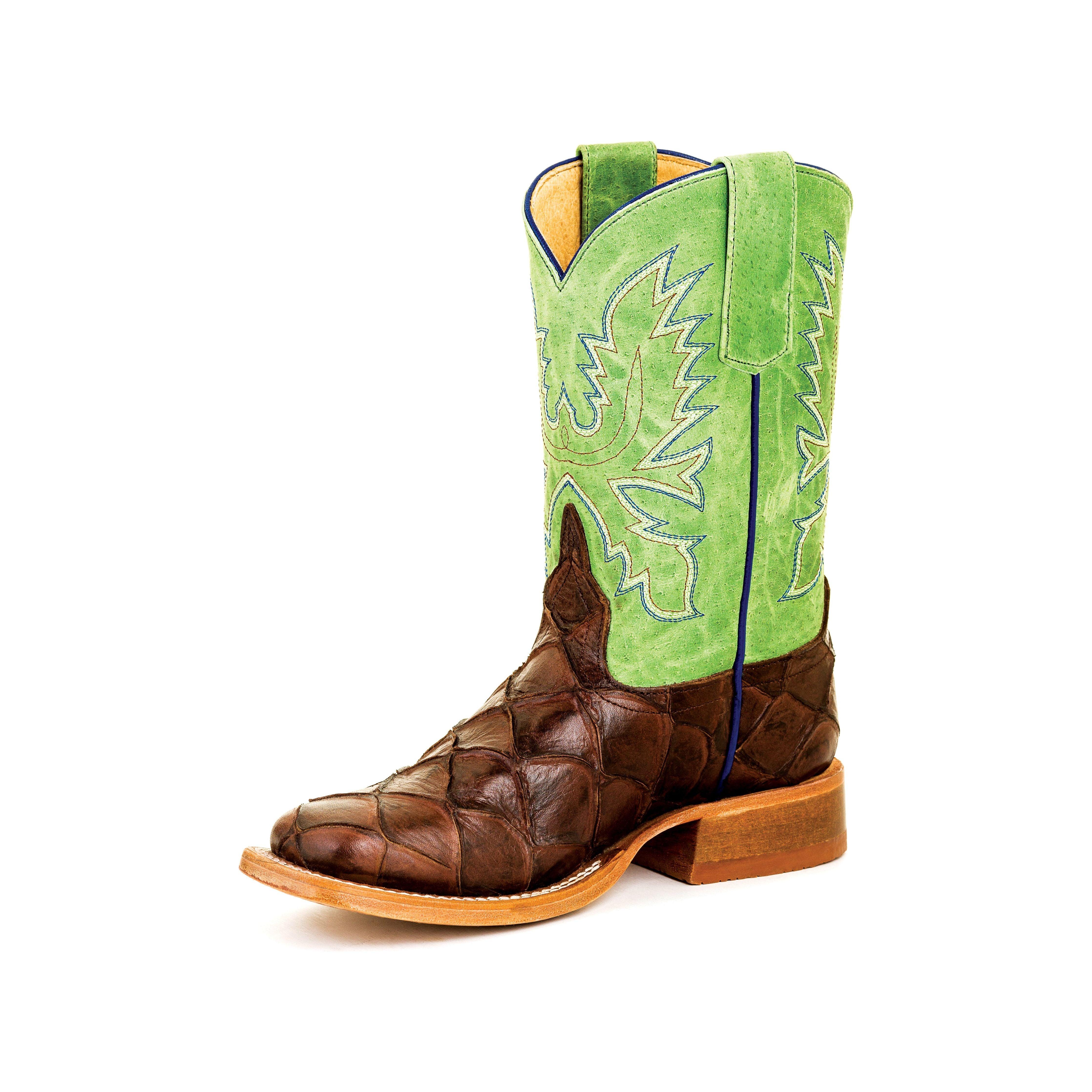 Kid's Horse Power Chocolate Filet of Fish Print with Green Sinsation Top HPK1824 - Crazy House Western Wear