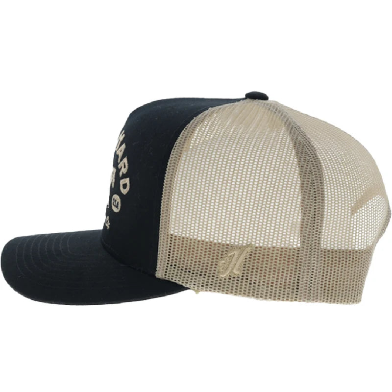 Hooey Men's Black Youth Buckin Hard 5-Panel Trucker Snapback Hat 2692T-BKTN-Y